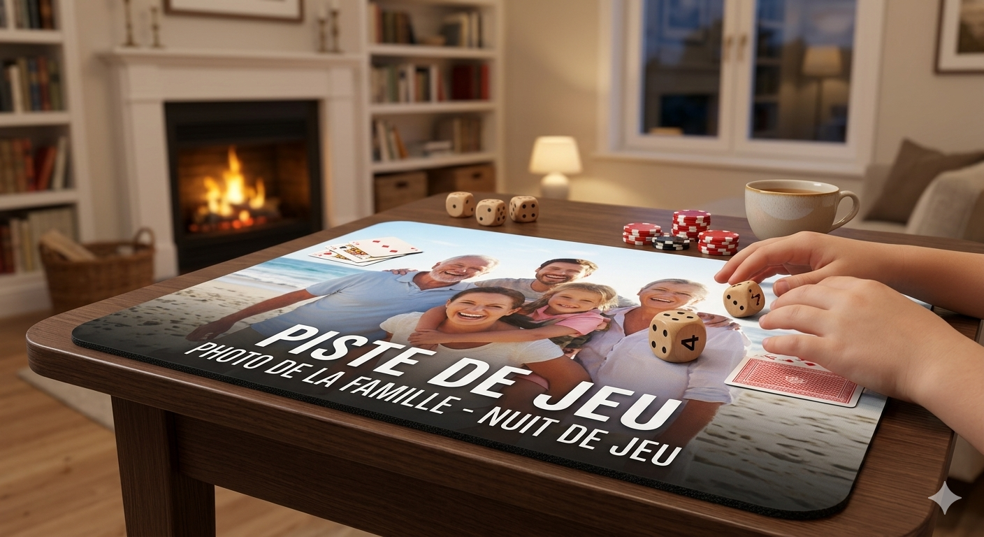 tapis de jeu avec photo